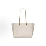 SAINT LAURENT Niki metal logo single-shoulder bag for regular women in white
